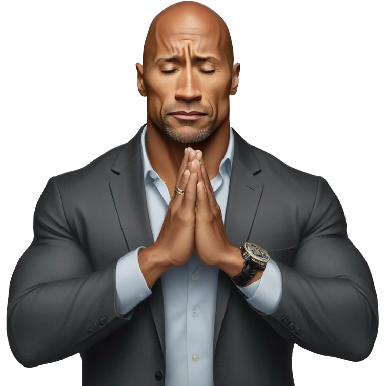 Dwayne Johnson praying  emoji