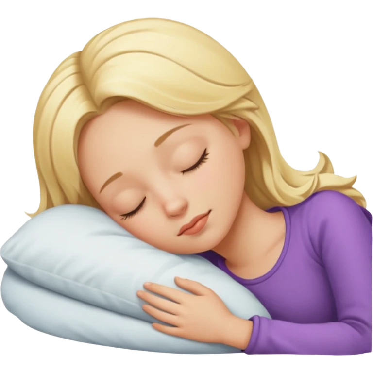 Blonde girl sleeping  emoji