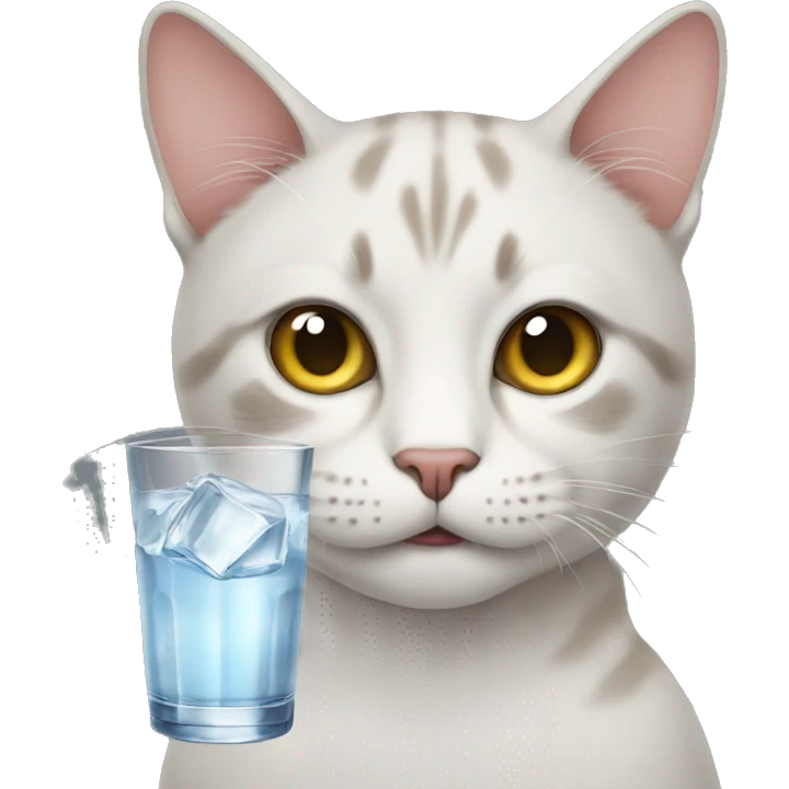 Cat with vodka emoji