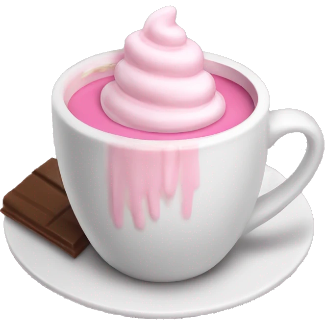 pink hot chocolate emoji