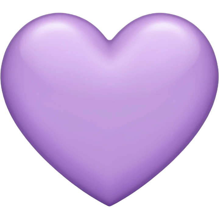 A light purple heart emoji that has the same shape as a normal heart emoji emoji