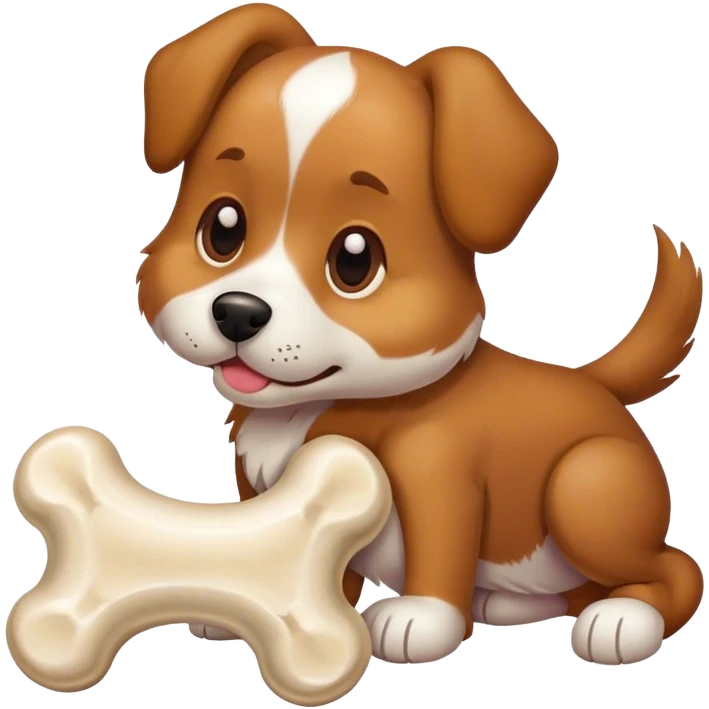 Dog with a bone emoji