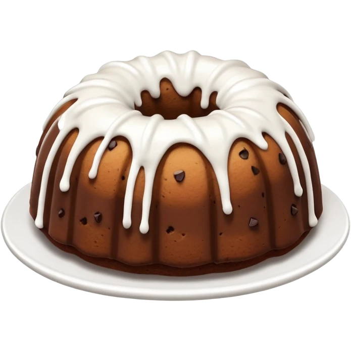 Mini chocolate chip Bundt cake with whip cream ontop emoji