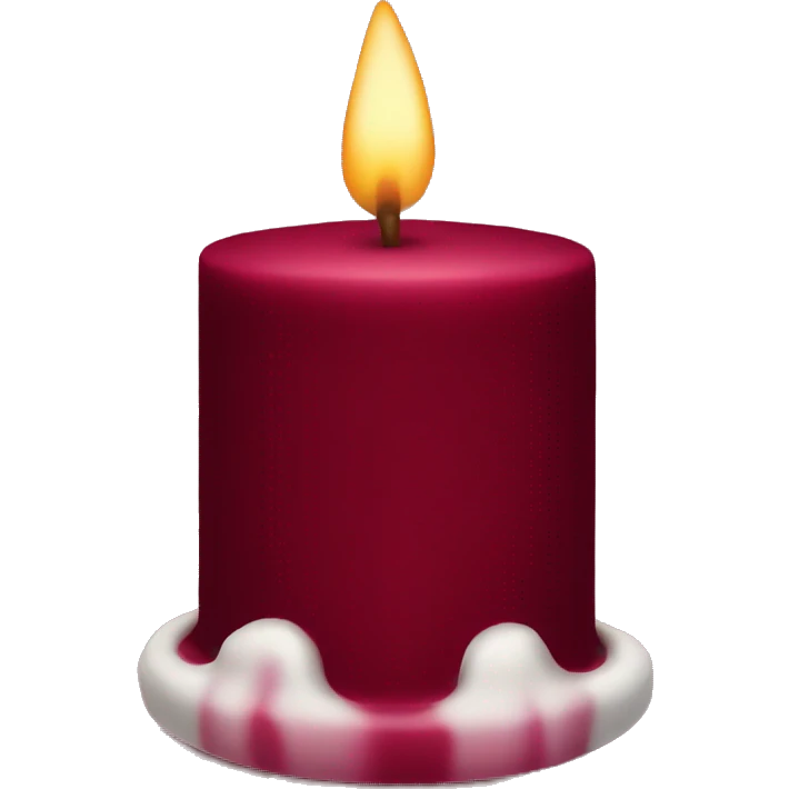 Dark red velvet candle emoji