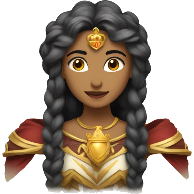 Una leona alegre y con corona de reina  emoji