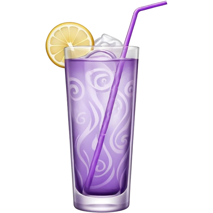 Cocktail light purple with high glass emoji