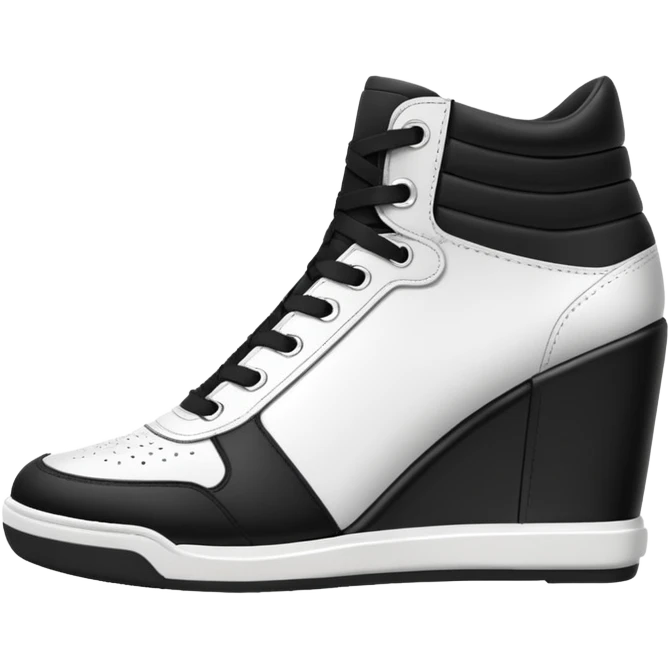 line art wedge sneakers no color emoji
