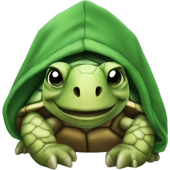Turtle with a hoodie emoji