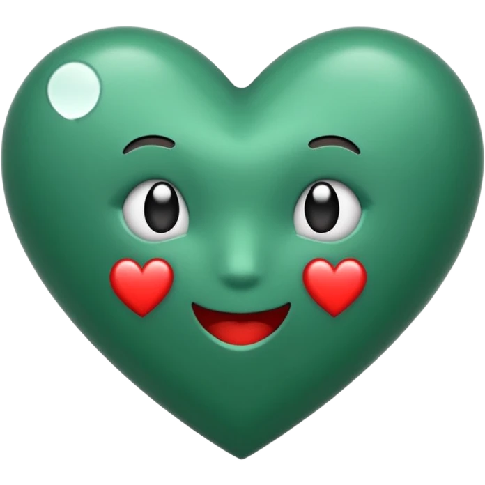 Ein Dunkelgrün Herz emoji