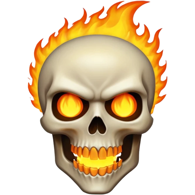 Ghost rider on fire emoji