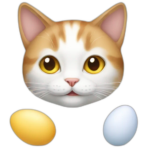 cat with eggs emoji