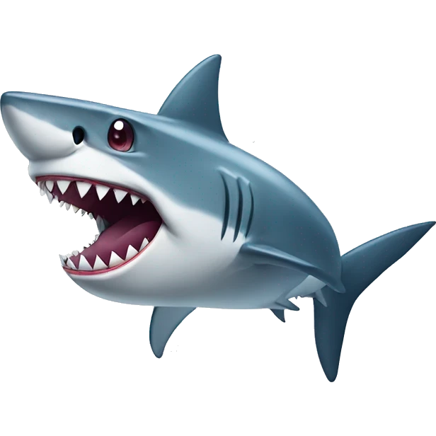 Shark with diamond teeth emoji
