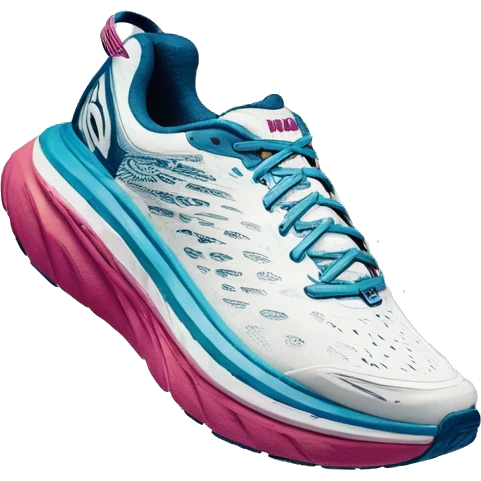 hoka shoe white bondi 8 emoji