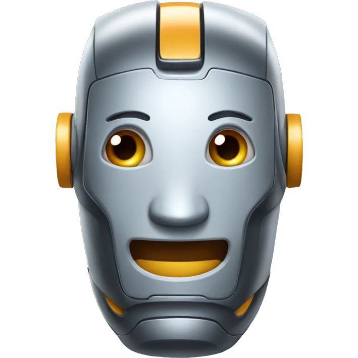 a robot happy emoji