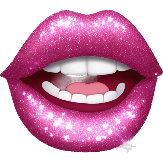 sparkly lip gloss emoji