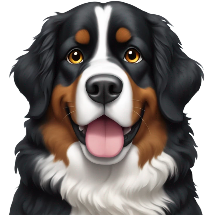 Bernese mountain dog with mittens on emoji