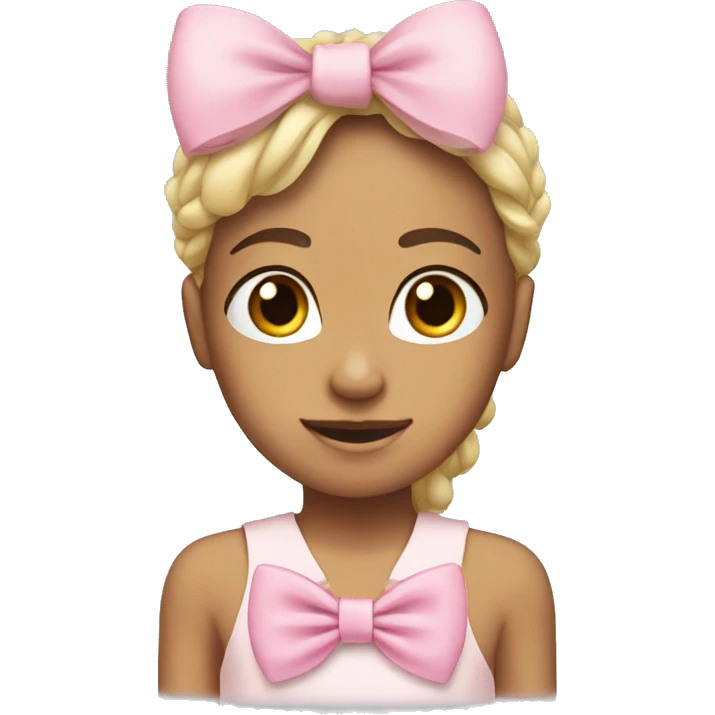 AK with light pink bow emoji