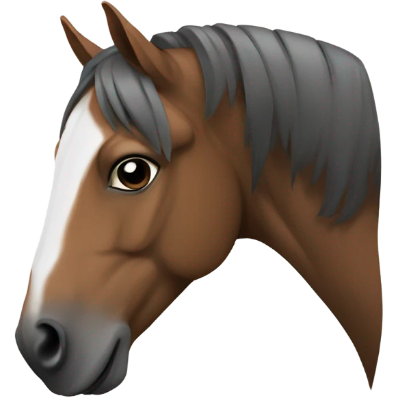Horse in brand emoji