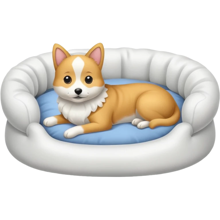 white Pet bed empty with no animal in it emoji