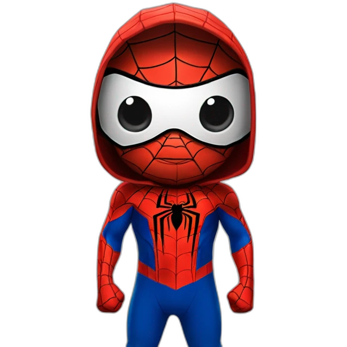 Niño disfrazado de spiderman  emoji
