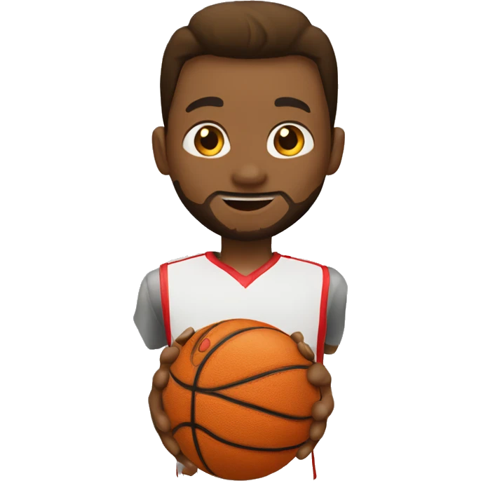 Pelota de basket con un corazon emoji