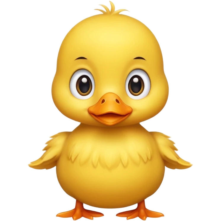 baby duck with big eyes emoji