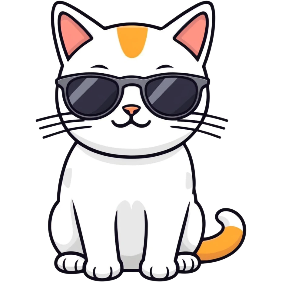 Cat with sunglasses emoji