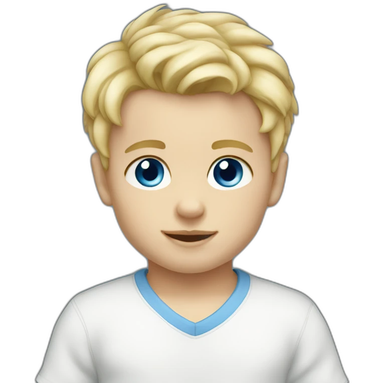 Infant boy blond hair blue eyes emoji