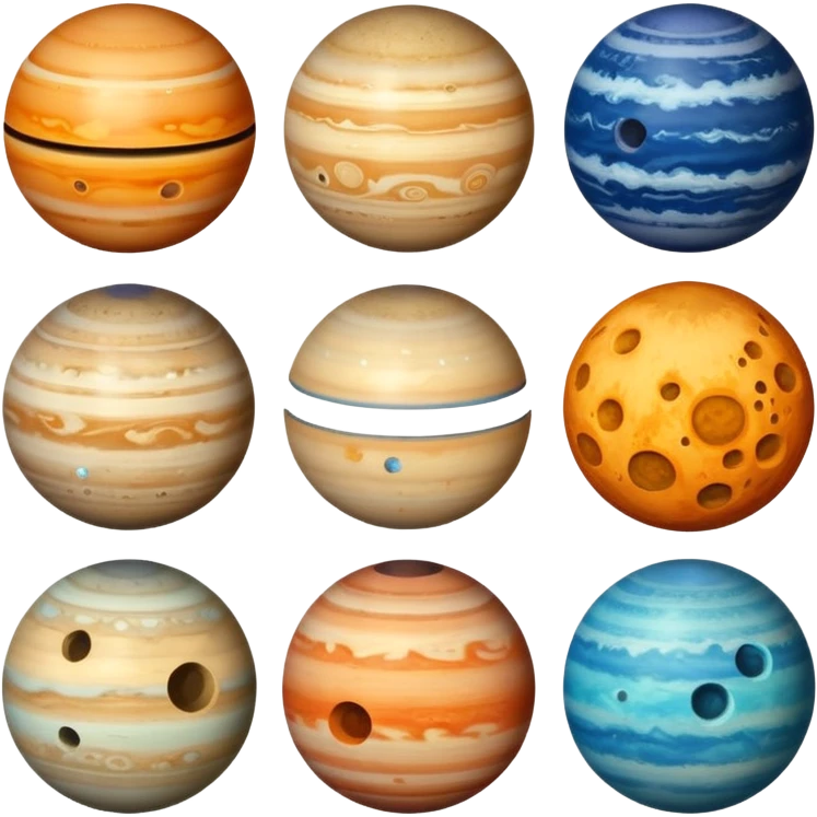 Aline all the planets emoji