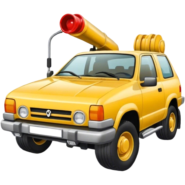 Красная машина прыгнула с трамплина emoji