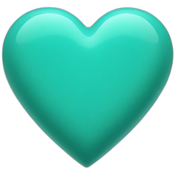 Turquoise heart emoji