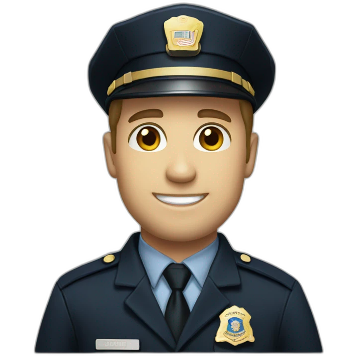 white male CBP officer emoji