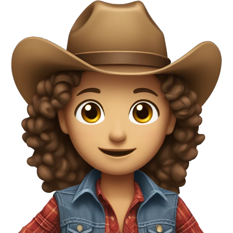 Cute brunette cowgirl  emoji