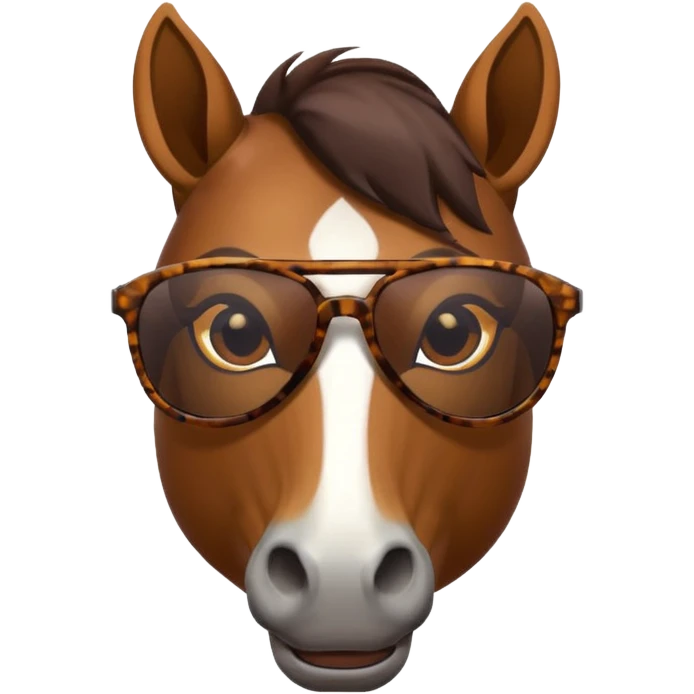 Horse face with sunglasses emoji