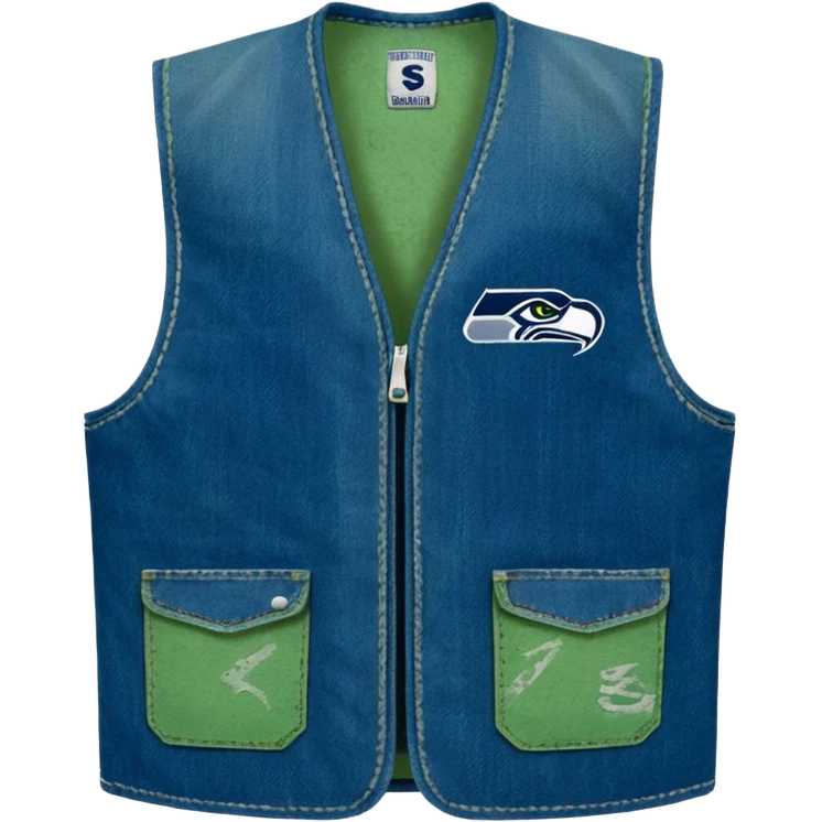 Seattle Seahawks Blue and Green Karate Vest emoji