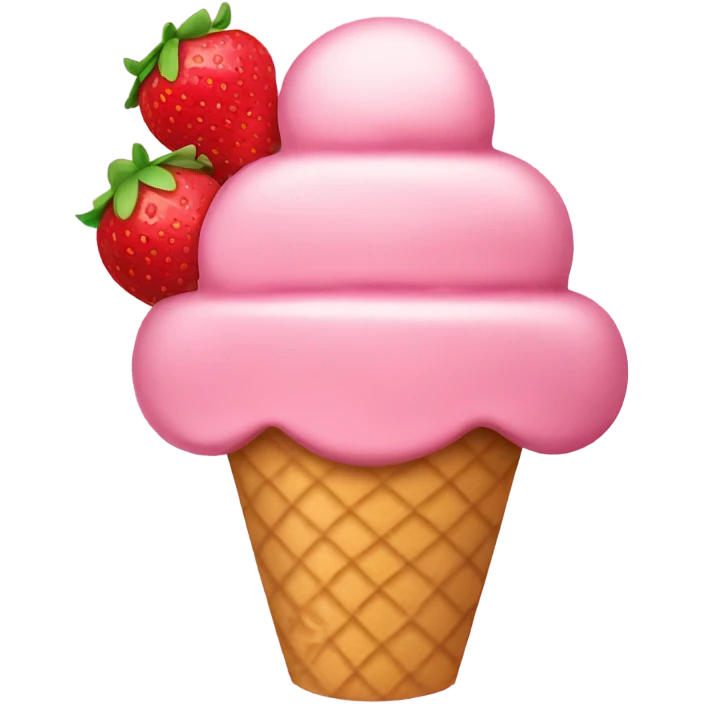 Strawberry ice cream  emoji