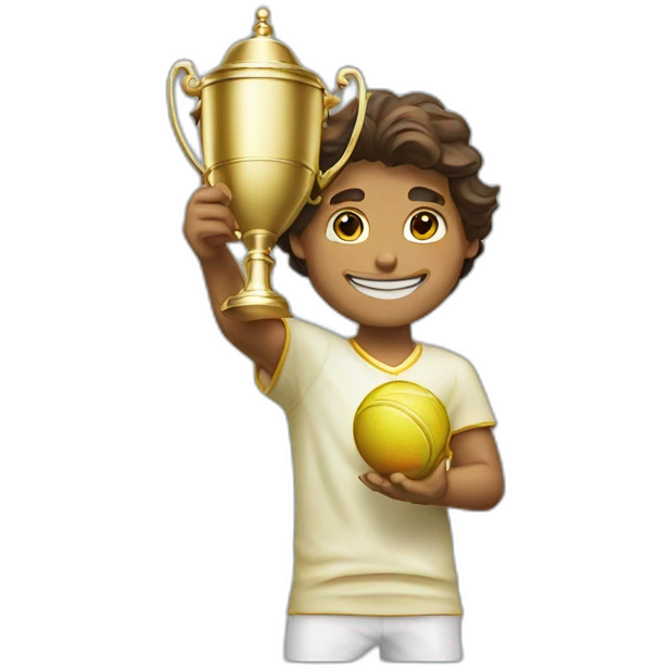 raphael nadal with throphy emoji