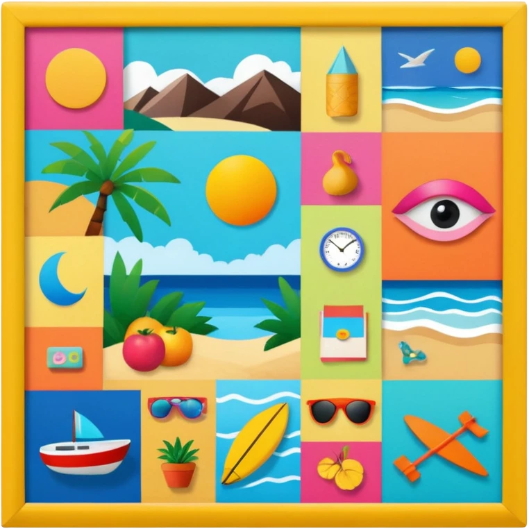 An extremely detailed lifestyle vision board collage for the year 2026. emoji