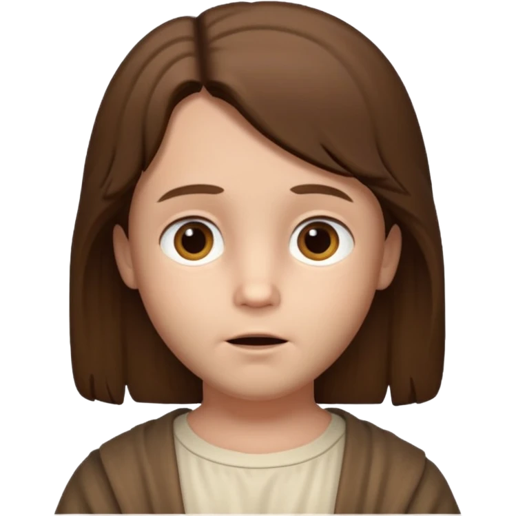 Jesus as a child and without beard  emoji