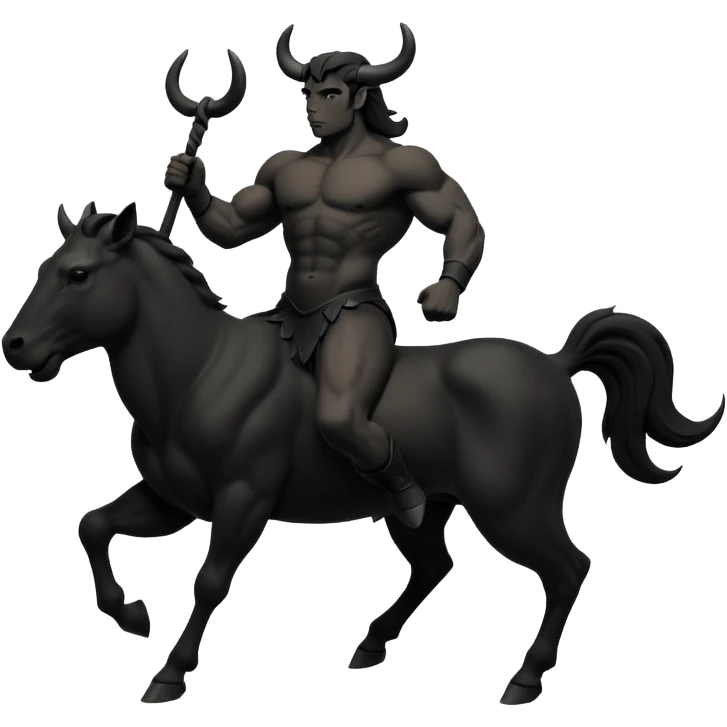 centaur bull siluet emoji