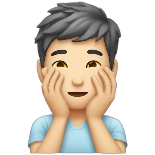 person wipes sweat from their face emoji