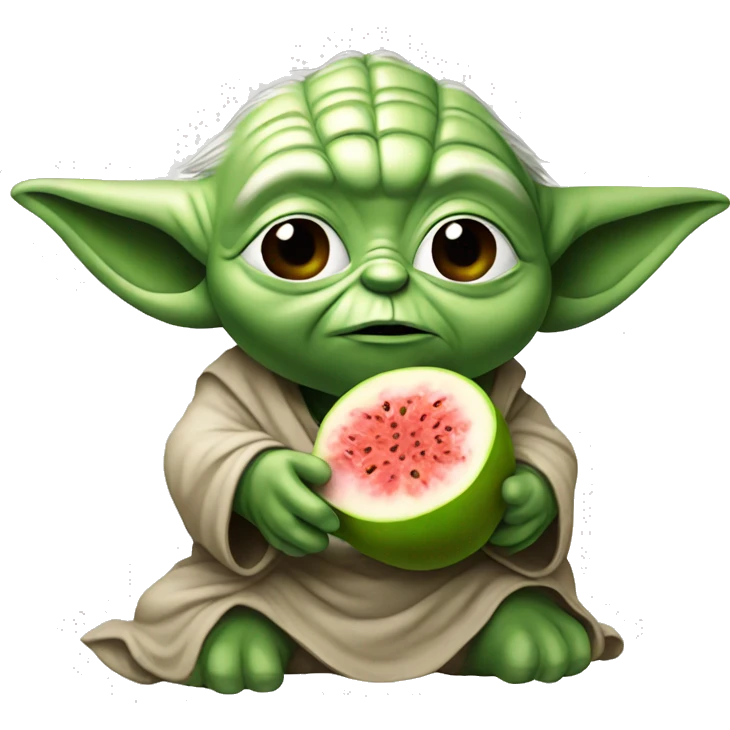 yoda eating guava emoji