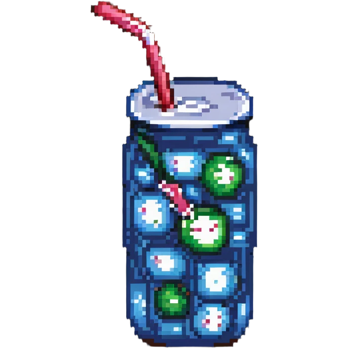 soft drink with a straw emoji