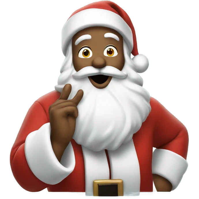 santa blowing kisses emoji