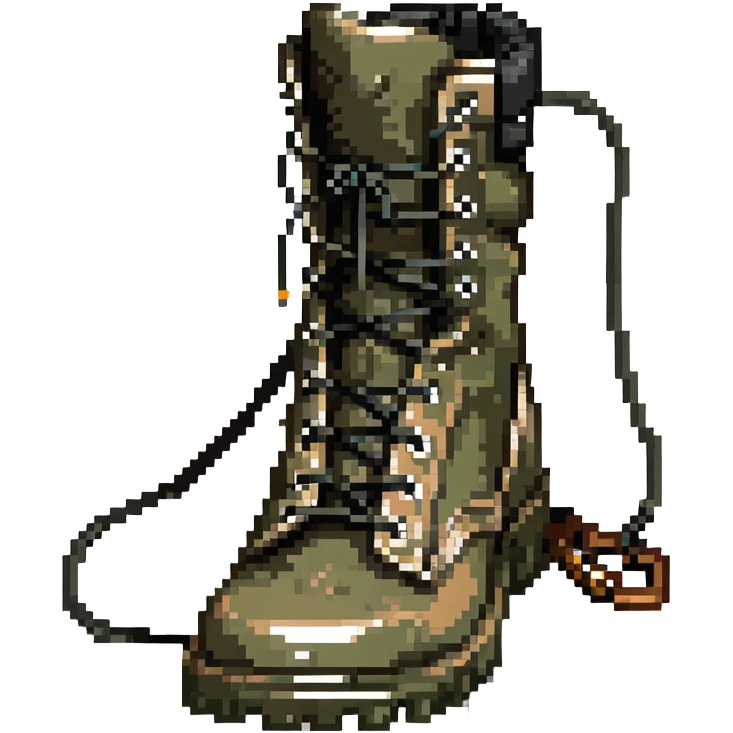 Lowa military hiking boots with laces and treaded sole emoji