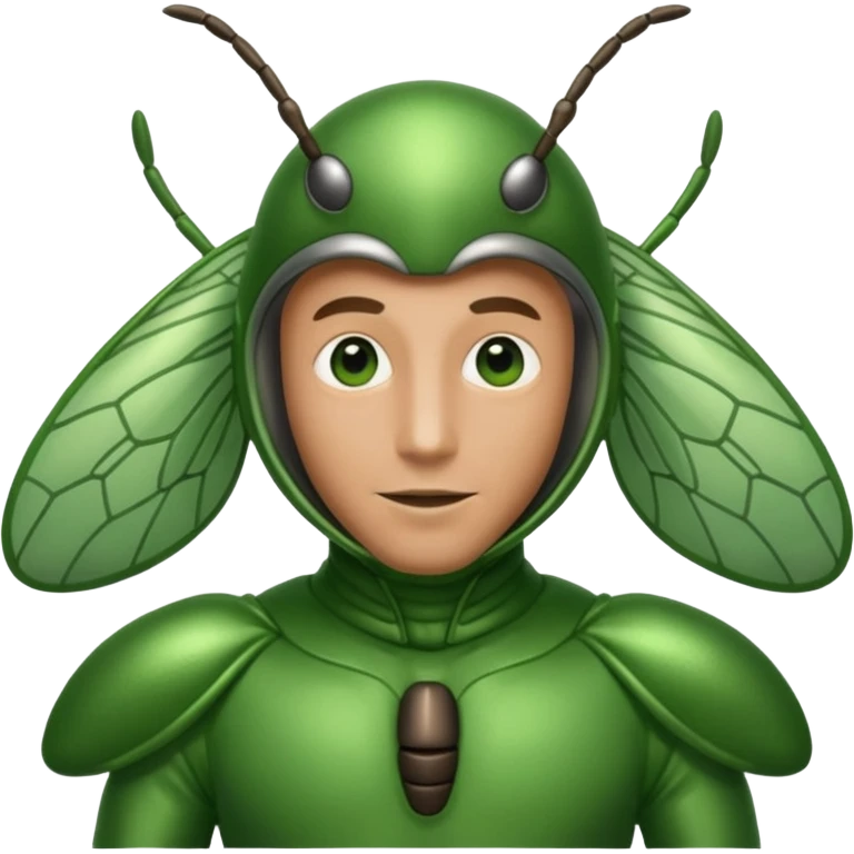 inscticidier man with bug suit emoji