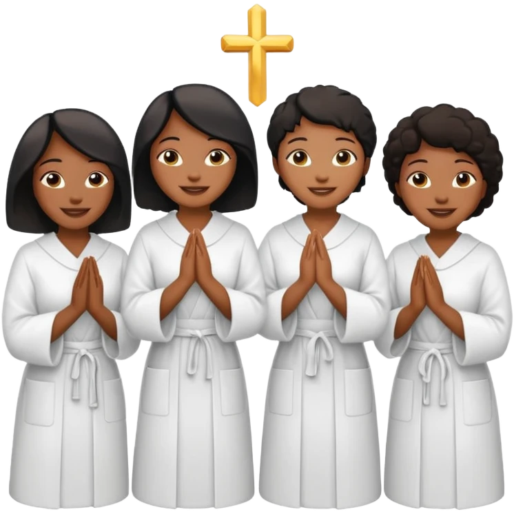 Beautiful Christian black women praising God emoji