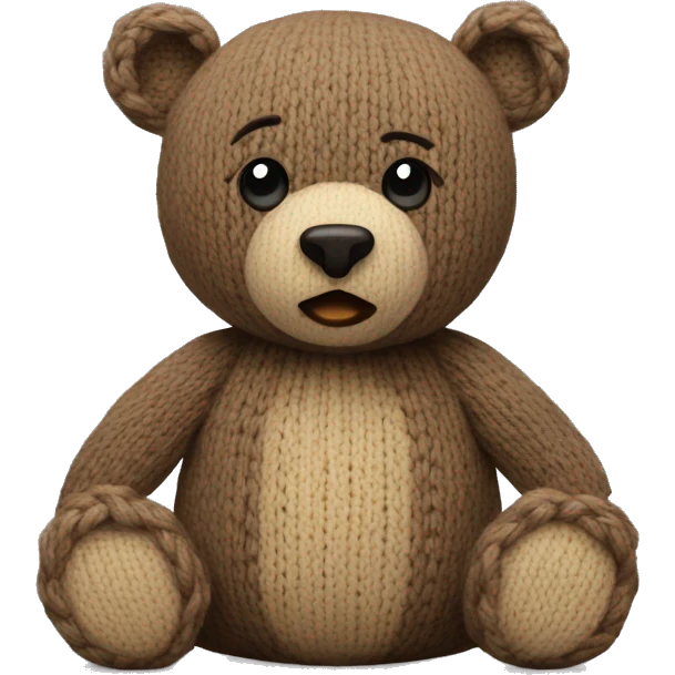 Knitted bear  emoji