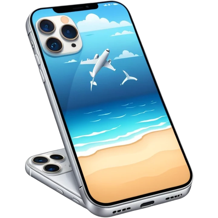 iPhone 14 Pro with dynamic island feature, sleek design emoji