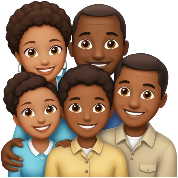 African American family emoji
